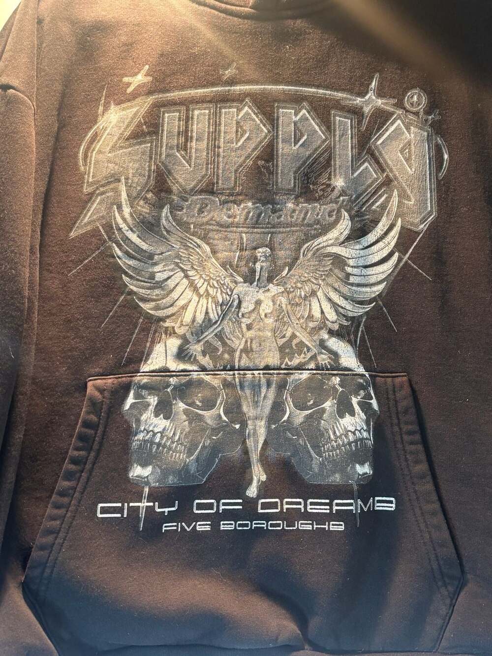 Supply & Demand City of Dreams Five Boroughs Graphic Hoodie Size M